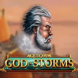 Age Of The Gods: God of Storms online game logo by Playtech on bet-onred.eu