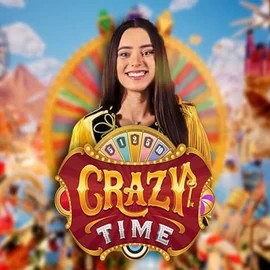 Official Live Casino logo: Crazy Time by Evolution at BetOnRed Casino