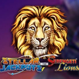Official Jackpots logo: Stellar Jackpots with Serengeti Lions by Lightning Box Game at BetOnRed Casino